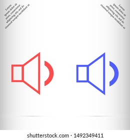 sound vector icon , Lorem ipsum flat design
