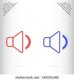 sound vector icon , Lorem ipsum flat design