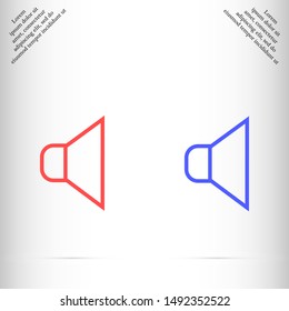 sound vector icon , Lorem ipsum flat design