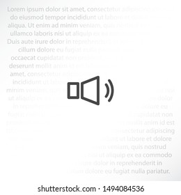sound Vector icon . Lorem Ipsum Illustration design