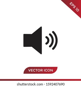 Sound vector icon in modern design style for web site and mobile app