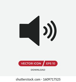 Sound vector icon in modern design style for web site and mobile app