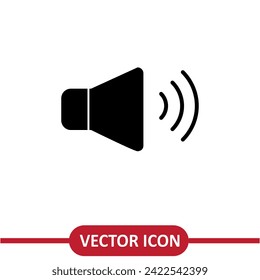 Sound vector icon in modern design simple flat illustration on white background..eps