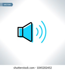 Sound vector icon, music volume symbol.
