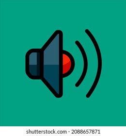 Sound vector icon, music volume symbol, vector illustration