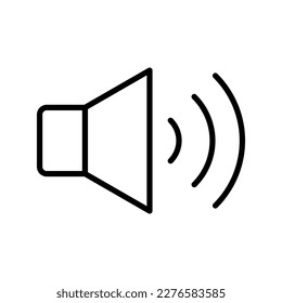 Icono de vector de sonido, símbolo de volumen de música ilustración plana en fondo blanco..eps