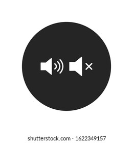Sound vector icon, volume and mute symbols in modern design style for web site and mobile app