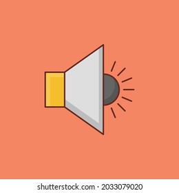 sound Vector illustration on a transparent background. Premium quality symbols. Vector Line Flat color  icon for concept and graphic design.