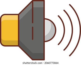 sound Vector illustration on a transparent background. Premium quality symbols. Vector Line Flat color  icon for concept and graphic design.
