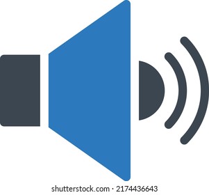 ilustración de sonido Vector en un fondo transparente. Símbolos de calidad superior. Iconos vectoriales de glifos para diseño de conceptos y gráficos. 
