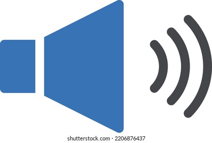 ilustración de sonido Vector en un fondo transparente. Símbolos de calidad superior. Iconos vectoriales de glifos para diseño de conceptos y gráficos. 
