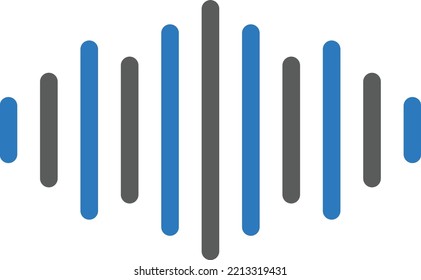 ilustración de sonido Vector en un fondo transparente. Símbolos de calidad superior. Iconos vectoriales de glifos para diseño de conceptos y gráficos. 

