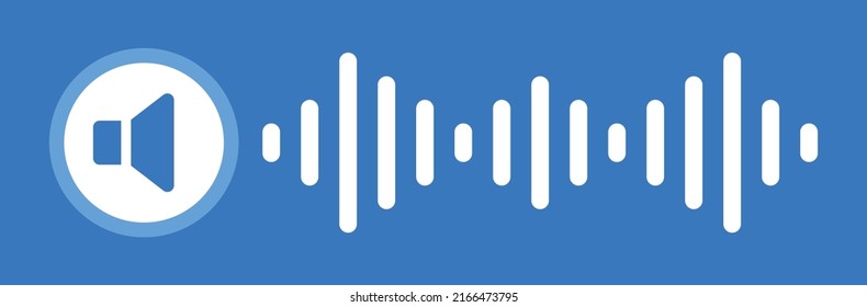 Ilustración vectorial de sonido. Símbolo del icono del altavoz con símbolo de onda sonora.