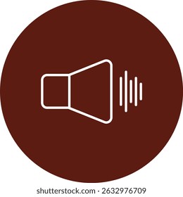 Sound Vector Line Circle Icon Design