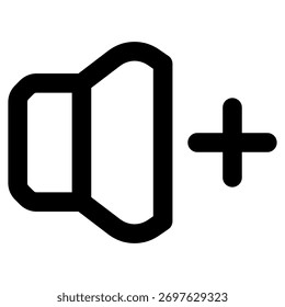 Icono de línea de Vector de sonido en negrita