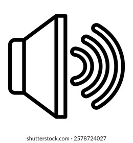 Sound Vector Line Icon Design