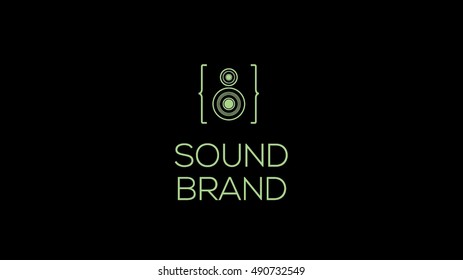 Sound vector logo design template