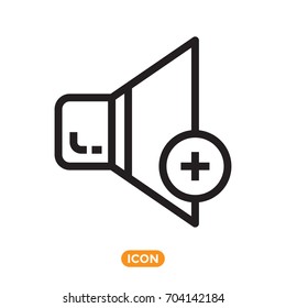 Sound Vector Symbol. Line style flat icon. Vector Icon