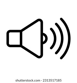 Icono De Línea Espesa Del Vector De Sonido Para Uso Personal Y Comercial.
