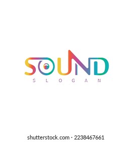 sound voice radio audio media music record logo design symbol