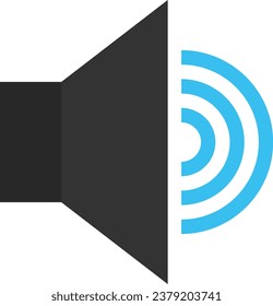 Icono de audio de volumen de sonido Icono de vector Ilustración plana