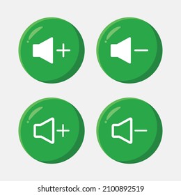 Sound volume control icons music   video player modern trend in the style glass morphism and gradient  The collection includes 4 icons in single style business  finance  website  etc 