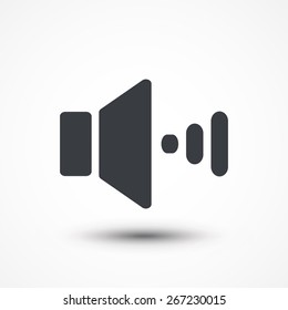 Sound, Volume, flat icon isolated.