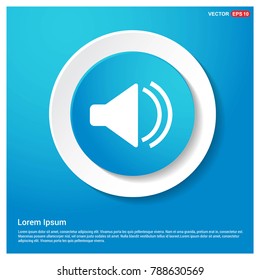 Sound volume icon Abstract Blue Web Sticker Button