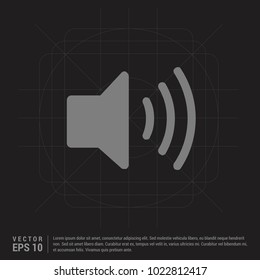 Sound volume icon - Black Creative Background