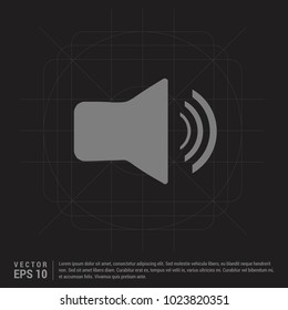 Sound volume icon - Black Creative Background