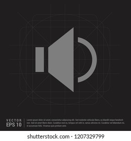 Sound volume icon - Black Creative Background - Free vector icon
