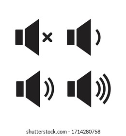 Sound volume icon design isolated on white background