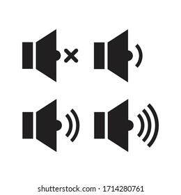 Sound-Volume-Symbol-Design einzeln auf weißem Hintergrund