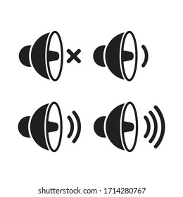 Sound volume icon design isolated on white background