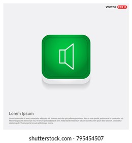 Sound volume icon Green Web Button