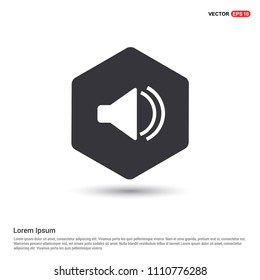 Sound volume icon Hexa White Background icon template - Free vector icon