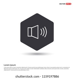 Sound volume icon Hexa White Background icon template - Free vector icon