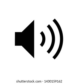 Sound, volume up icon isolated for web and mobile.Speaker icon.