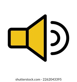 Sound volume icon line isolated on white background. Black flat thin icon on modern outline style. Linear symbol and editable stroke. Simple and pixel perfect stroke vector illustration