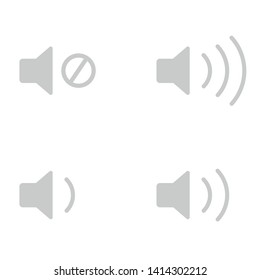 sound volume icon on the white background vector