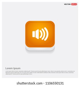 Sound volume icon Orange Abstract Web Button