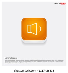 Sound volume icon Orange Abstract Web Button - Free vector icon