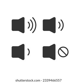 Sound And Volume Icon Set Vector Design.