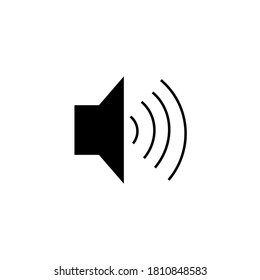 Icono de volumen de sonido en la ilustración vectorial de estilo plano de moda, icono de volumen. Símbolo de volumen de sonido para el diseño de su sitio web, logotipo, aplicación, interfaz de usuario.
