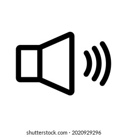 Sound volume icon. Vector line audio icon or symbol. Speaker volume audio voice sound symbol media music