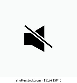 Sound Volume Icon. Voiceless, Mute Symbol. Applied for Design, Presentation, Website or Apps Elements - Vector. 