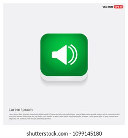 Sound volume iconGreen Web Button