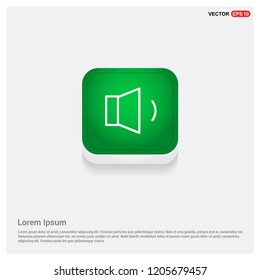 Sound volume iconGreen Web Button - Free vector icon