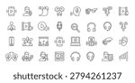 Sound Volume icons in line design. sound, volume, audio, speaker, music, control, media on white background vector. Sound Volume editable stroke icon