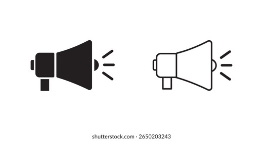 Sound volume icons set with different signal levels on white background. Sound icon, volume symbol, speaker sign, audio control icon set. Vector design eps 10